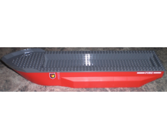 Boat Hull Unitary 51 x 12 x 6 with Side Bulges and Dark Bluish Gray Top with Fire Logo Pattern on Both Sides (Stickers) - Set 7207