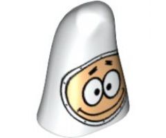 Minifigure, Head, Modified Patrick with Spacesuit Pattern