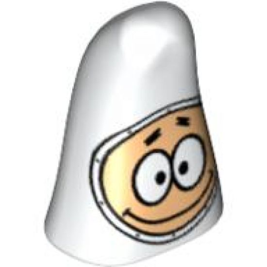 Minifigure, Head, Modified Patrick with Spacesuit Pattern
