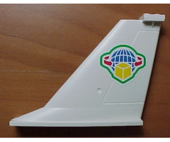 Tail 14 x 2 x 8 with Box and Arrows and Globe Pattern on Both Sides (Stickers) - Set 7734