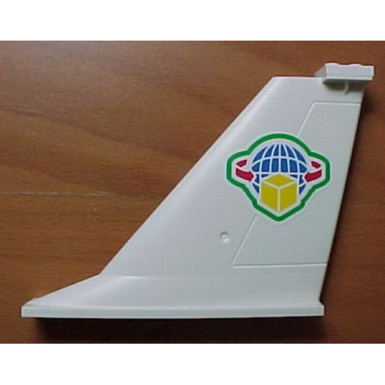 Tail 14 x 2 x 8 with Box and Arrows and Globe Pattern on Both Sides (Stickers) - Set 7734