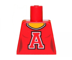 Torso Scoop Neck Female with Red 'A' Pattern
