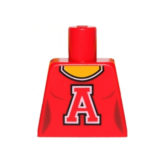 Torso Scoop Neck Female with Red 'A' Pattern