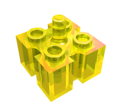 Brick, Modified 2 x 2 with Grooves and Top Peg
