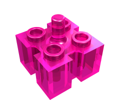 Brick, Modified 2 x 2 with Grooves and Top Peg