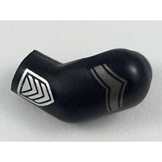 Arm, Left with Flat Silver Chevron and Silver Cuff Pattern
