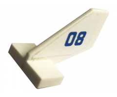 Tail Shuttle, Small with Blue '08' Pattern on Left Side (Sticker) - Set 60049