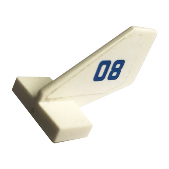 Tail Shuttle, Small with Blue '08' Pattern on Left Side (Sticker) - Set 60049