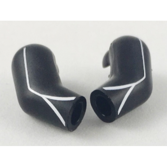 Arm, (Matching Left and Right) Pair with White Lines Pattern