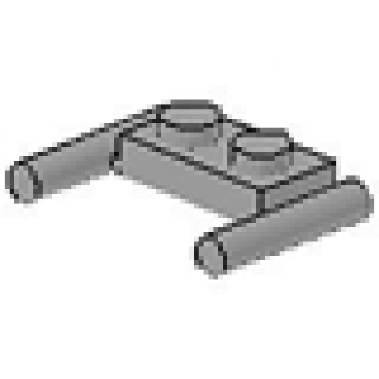 Plate, Modified 1 x 2 with Bar Handles (Undetermined Ends and Attachment Point)