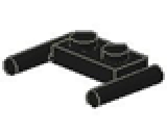 Plate, Modified 1 x 2 with Bar Handles (Undetermined Ends and Attachment Point)