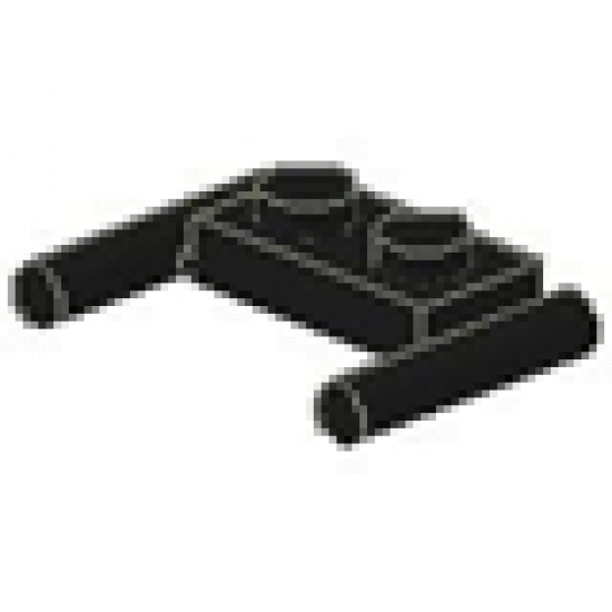 Plate, Modified 1 x 2 with Bar Handles (Undetermined Ends and Attachment Point)