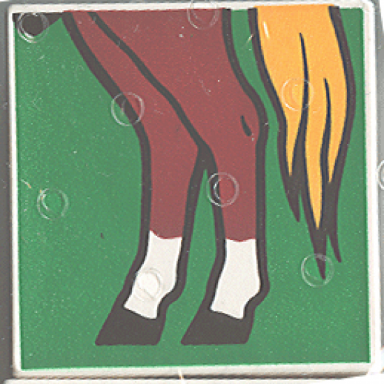 Duplo, Tile 2 x 2 x 1 with Horse Mosaic Picture 06 Pattern (Set 1078)