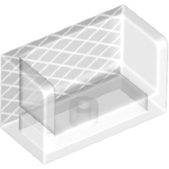 Panel 1 x 2 x 1 with Rounded Corners and 2 Sides with Soccer (Football) Goal Net Pattern
