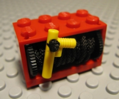 String Reel / Winch 2 x 4 x 2 Complete with String and Yellow Hose Nozzle Elaborate