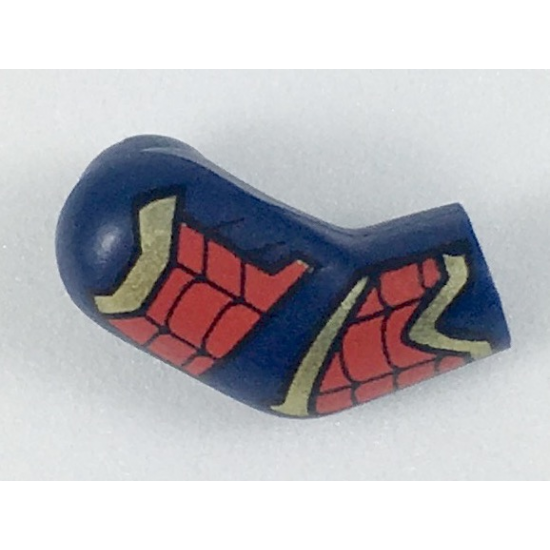 Arm, Right with Gold and Red Armor, Black Webs Pattern