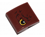 Slope, Curved 2 x 2 with Yellow Eye and Fur Pattern Model Right Side (Sticker) - Set 30628