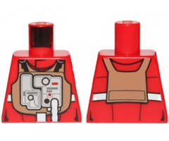 Torso SW Rebel B-wing Pilot with Medium Nougat Vest and Silver Front Panel Pattern