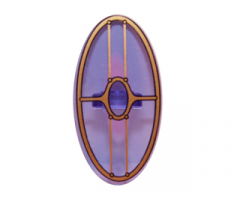 Minifigure, Shield Oval with SW Gungan Patrol Shield Pattern