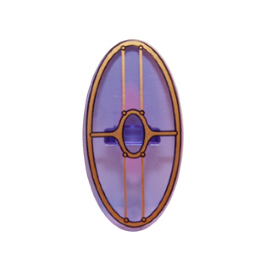 Minifigure, Shield Oval with SW Gungan Patrol Shield Pattern