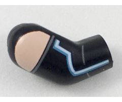 Arm, Right with Light Nougat Shoulder and Blue Line Pattern