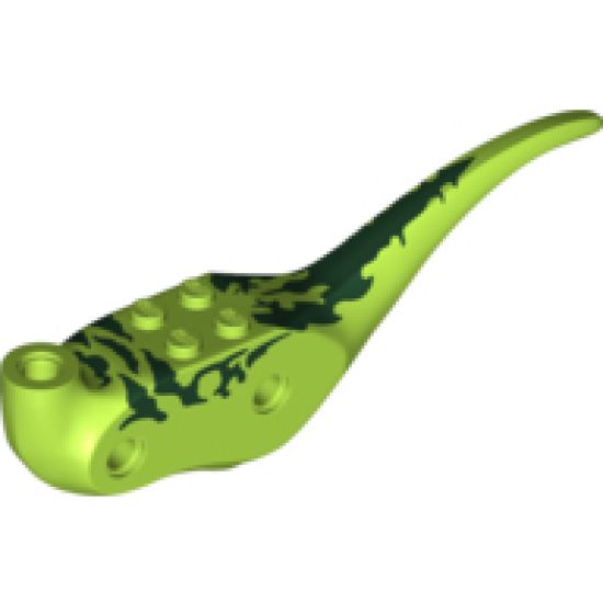 Animal, Body Part Dinosaur Middle Raptor with Dark Green Marks Pattern