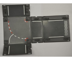 Container Racers Fold-Out Race Track Case 34 x 42 with Racetrack Pattern (Stickers) - Set 8123