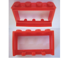 Window 1 x 4 x 2 with Extended Lip and Solid Studs, no Glass