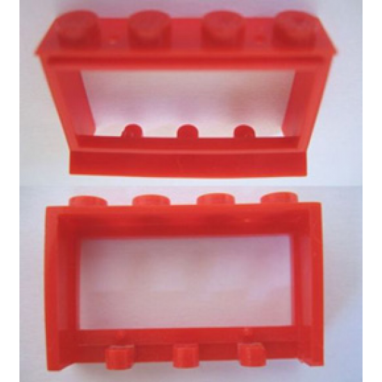 Window 1 x 4 x 2 with Extended Lip and Solid Studs, no Glass