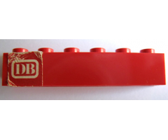 Brick 1 x 6 with 'DB' Pattern (Sticker) - Set 164