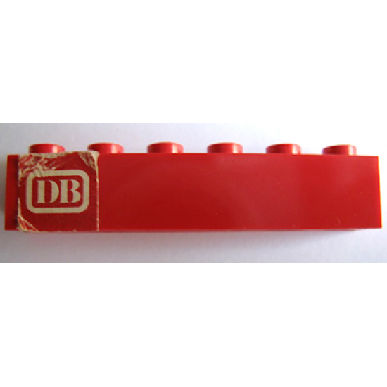 Brick 1 x 6 with 'DB' Pattern (Sticker) - Set 164