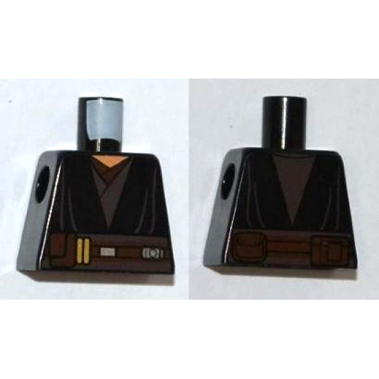 Torso SW Jedi Robe, Dark Brown Belt Pattern (Anakin Clone Wars)