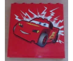 Panel 1 x 6 x 5 with Lightning McQueen Facing Left Pattern (Sticker) - Set 8486