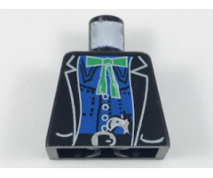 Torso Western Bandit Blue Undershirt, Green Bow, Gun in Belt Pattern