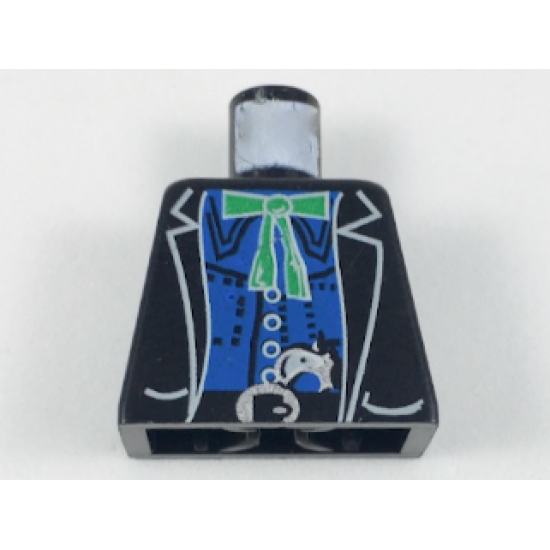 Torso Western Bandit Blue Undershirt, Green Bow, Gun in Belt Pattern