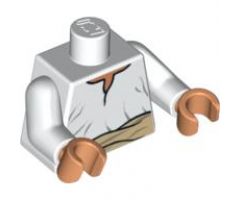 Torso Indiana Jones with Loose Shirt and Tan Belt Pattern / White Arms / Nougat Hands