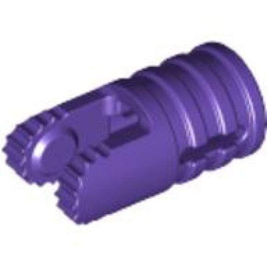 Hinge Cylinder 1 x 2 Locking with 2 Fingers, 9 Teeth and Axle Hole on Ends with Slots