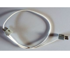 Electric, Wire 12V / 4.5V with 2 Leads, 45 Studs Long with 2 Light Gray Electric, Connector, 2-Way Male Rounded Narrow Type 1 with Cross-Cut Pins