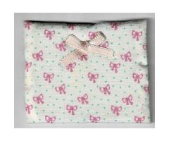 Scala Cloth Pillow Large with Pink Bow, Green Dots and Pink Bows Pattern