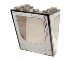 Windscreen 3 x 4 x 4 Inverted with Window Frames with Rectangles, Triangles and Small Red Lines Pattern (Stickers) - Set 10195