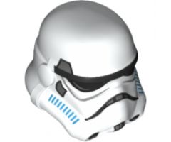 Minifigure, Headgear Helmet SW Stormtrooper, 2 Chin Holes, Dark Azure and Dark Bluish Gray Pattern (Rebels Cartoon Style)