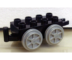 Duplo, Train Base 2 x 4 with Pearl Light Gray Wheels