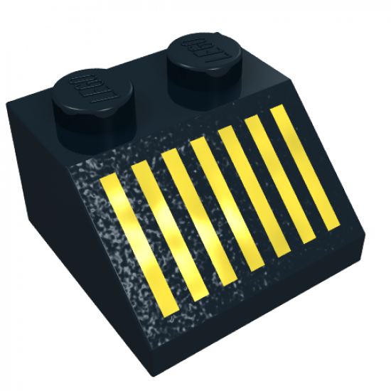 Slope 45 2 x 2 with Yellow Grille Pattern
