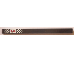 Technic, Liftarm 1 x 15 Thick with Red Number 3 on White Background and White and Black Checkered Pattern (Sticker) - Set 8238