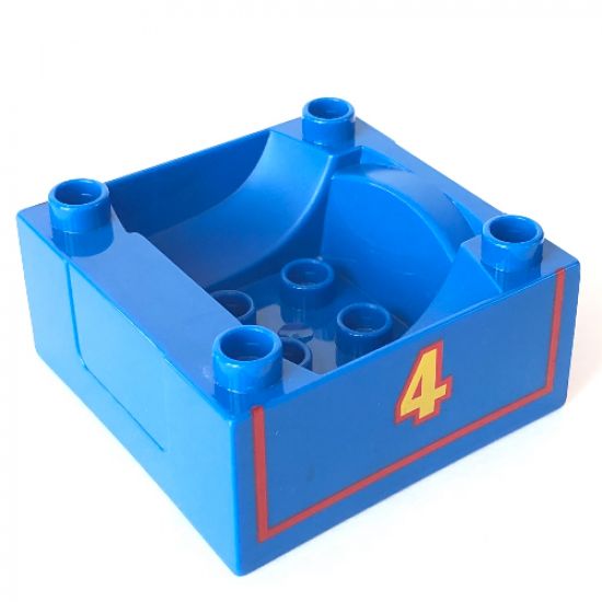 Duplo, Train Cab / Tender Base with Bottom Tube and Thomas & Friends Gordon #4 Pattern