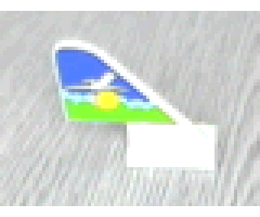 Tail with Rounded Top, Airplane above Sun & Clouds Pattern on Both Sides (Stickers) - Sets 1808 / 1817
