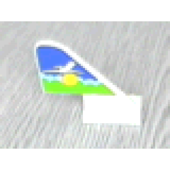 Tail with Rounded Top, Airplane above Sun & Clouds Pattern on Both Sides (Stickers) - Sets 1808 / 1817