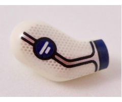 Arm, Right with Dark Blue Cuff, Water Symbol, Silver Trim Pattern