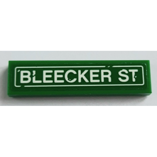 Tile 1 x 4 with 'BLEECKER ST' Pattern (Sticker) - Set 76108