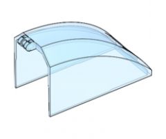 Windscreen 8 x 4 x 4 Curved with 2 Fingers